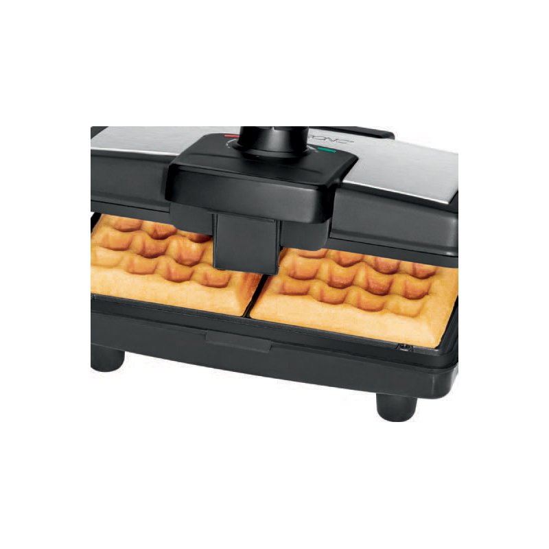 CLATRONIC gaufrier WA 3606, noir/acier inoxydable, 800 watts